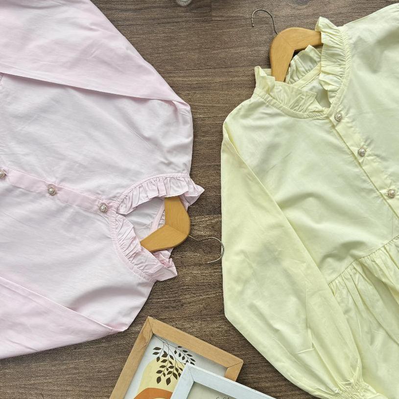 HOT Savanna blouse wanita | blouse poplin | atasan wanita kancing gold