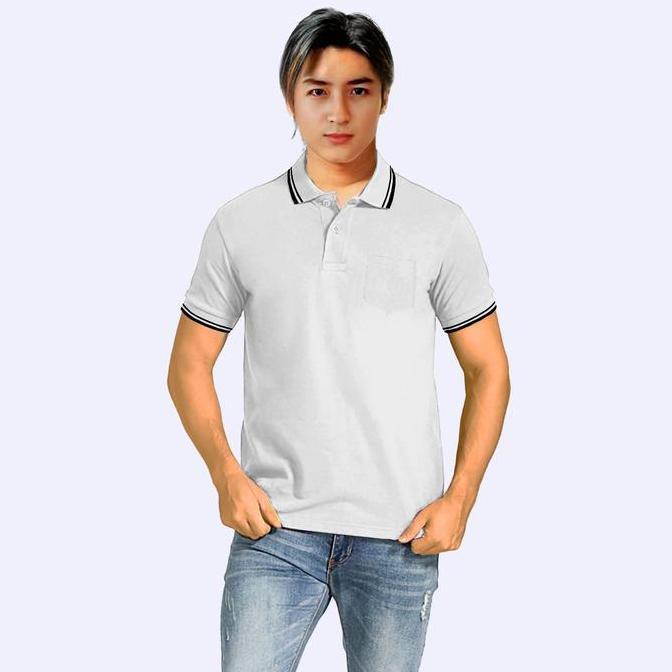 DS342 - GPS / Polo Shirt Pria / Kaos Polo Polos Kerah LIS ( SAKU )