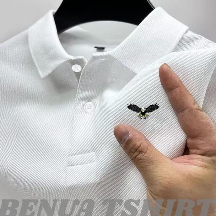 DS4 - Kaos Polo Pria Lengan Pendek Elang Sablon Logo Trendy Jumbo Bagus Terbaru - Baju, Distro Kanci