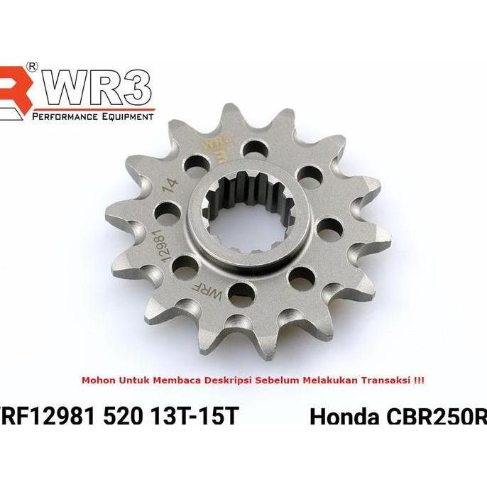 Gear Depan WR3 415 428 520 Ninja 150 RR R SS CBR 250RR GSX 150 RX King