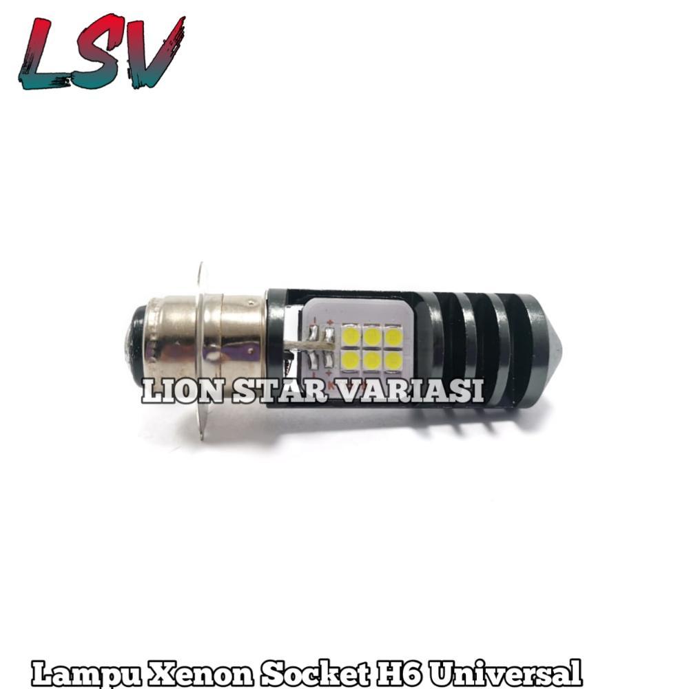 VELQENCOLLCET LAMPU UTAMA LED H6 LASER JAUH DEKAT HIGH LOW PUTIH KUNING LAMPU LASER MOTOR UNIVERSAL 