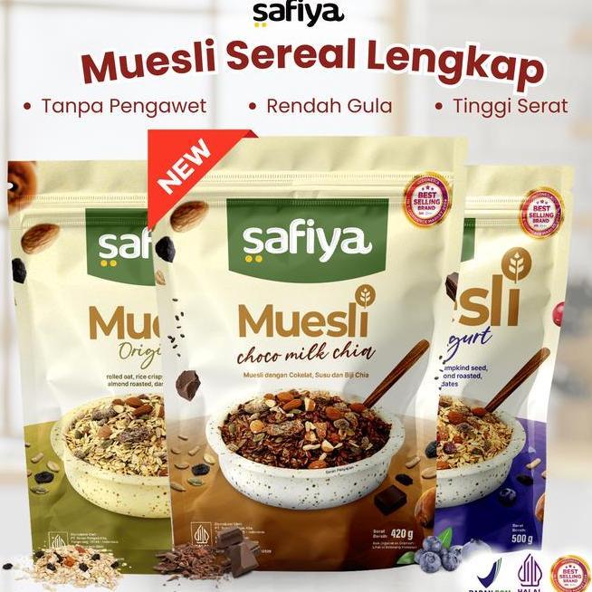 Safiya Muesli 1 Kg Oatmeal Dried Fruit Sereal Lengkap
