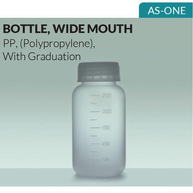 BOTOL PLASTIK 500ml wide mouth with graduation Bottle PP AS ONE