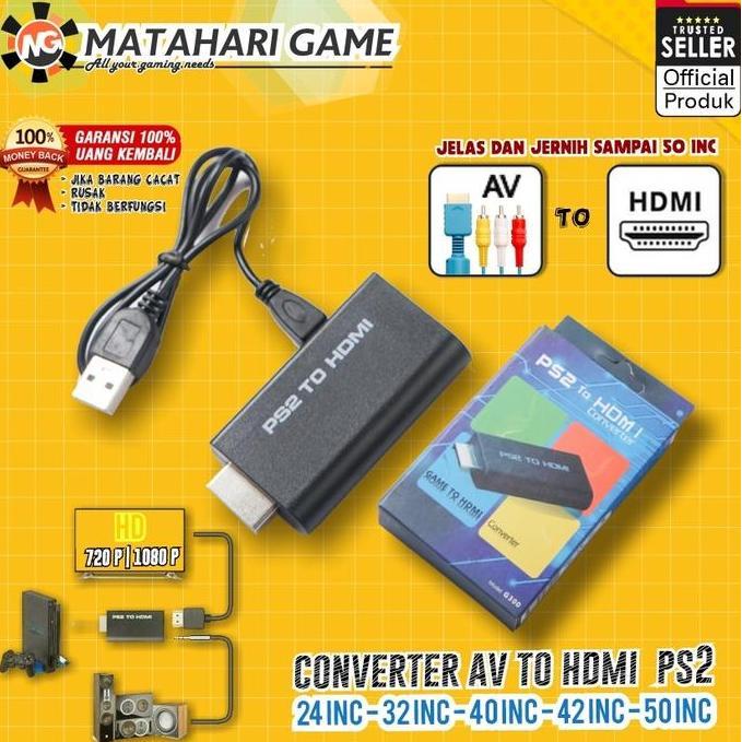 Nach- Ps2 To Hdmi Adaptor Converter Hdmi Ps2 Resolusi Hd 720 1080P