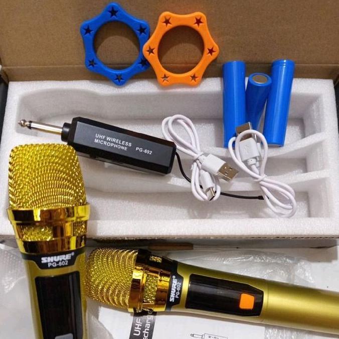 Promo Microphone Shure Pg 602 Wireless Mic 2 Double Mic Tanpa Kabel
