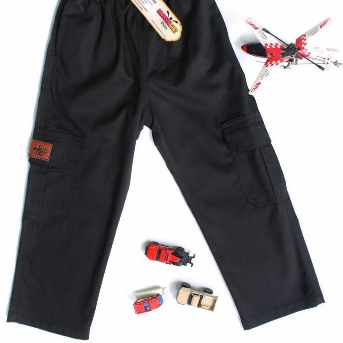 Zzxx- Mueeza Celana Panjang Kargo Anak & Remaja Usia 2-16 Tahun Bahan American Drill Tebal Lembut Ny