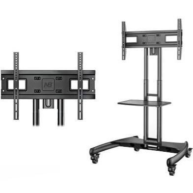 Lansungkirim- Nb Ava 150032-70 Bracket Tv Standing 32-75 Inc Hitam Dual Poles Vesa 200X200-600X400 A