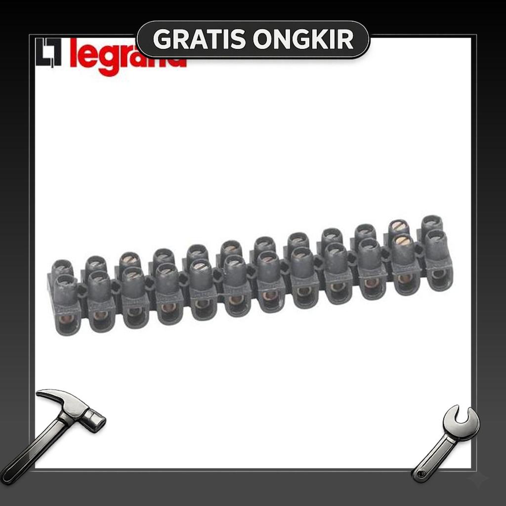 Legrand Terminal Blok Strip Kabel Klustin Krustin 2.5Mm Hitam 34211