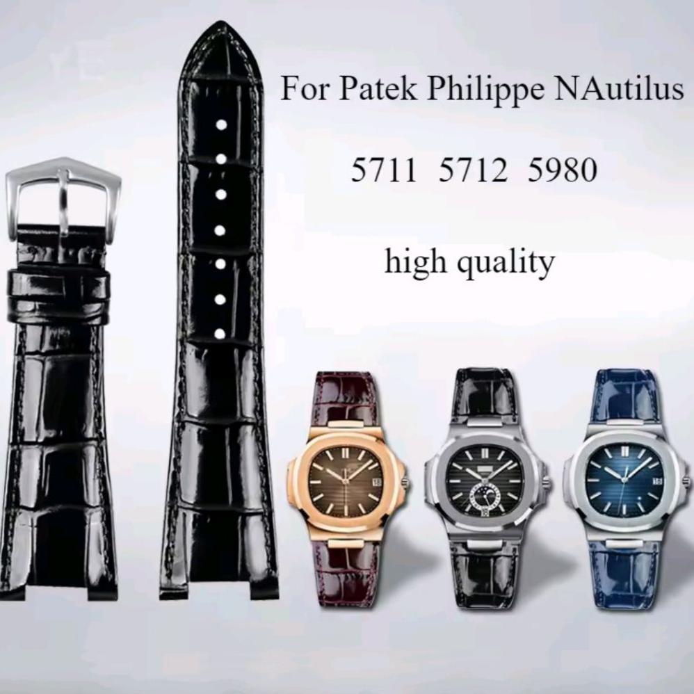 Tali Jam Tangan Kulit Patek Phillipe Nautilus 5711 Strap Leather Watch Band for Patek Phillipe akses