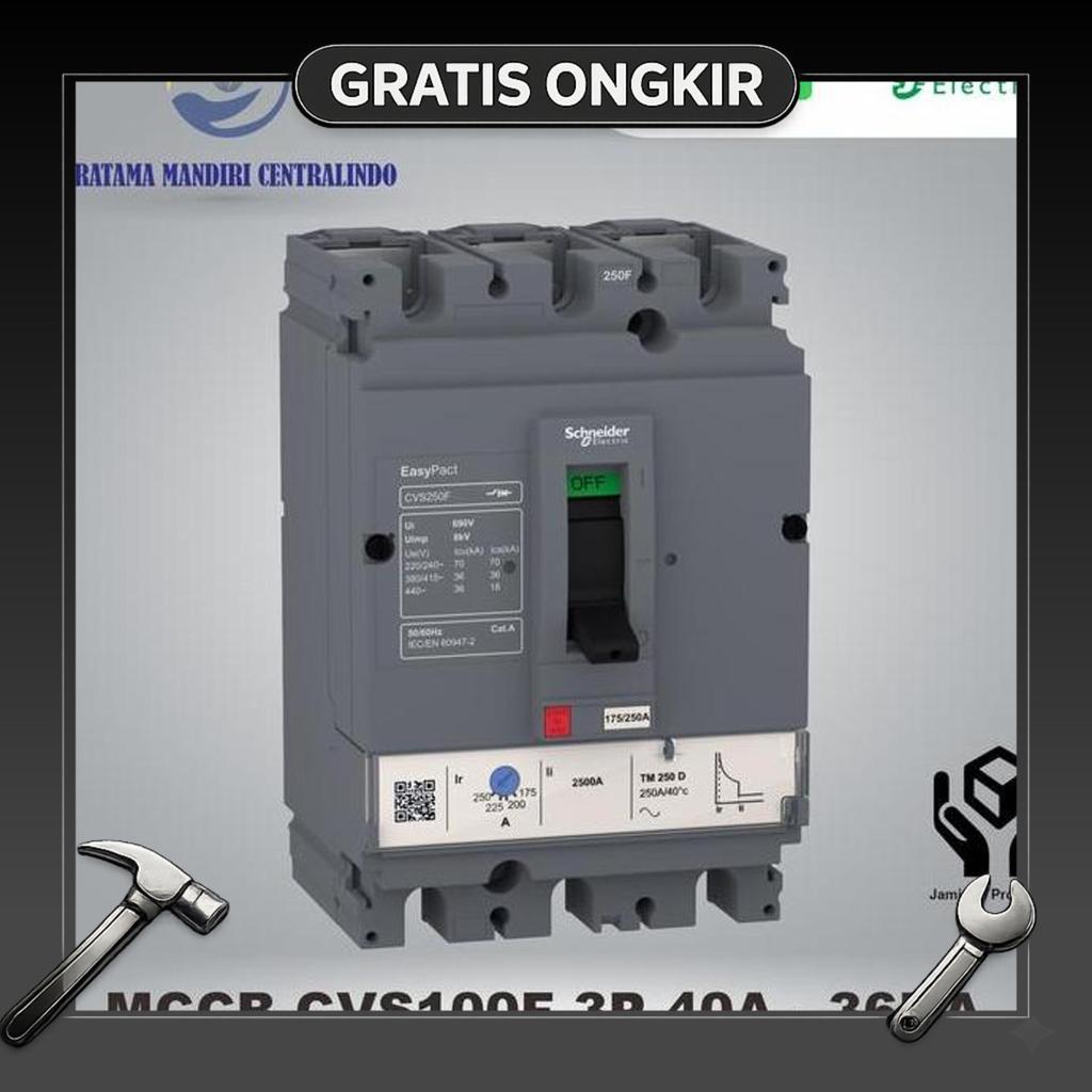 Mccb 3P 40A Cvs100F Schneider 3 Phase 40 Ampere - 36Ka Lv510333