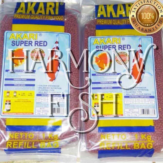 Duniaikanqita- Akari Super Red Refill Bag 1Kg Mm Pelet Pakan Ikan Koi Koki Louhan