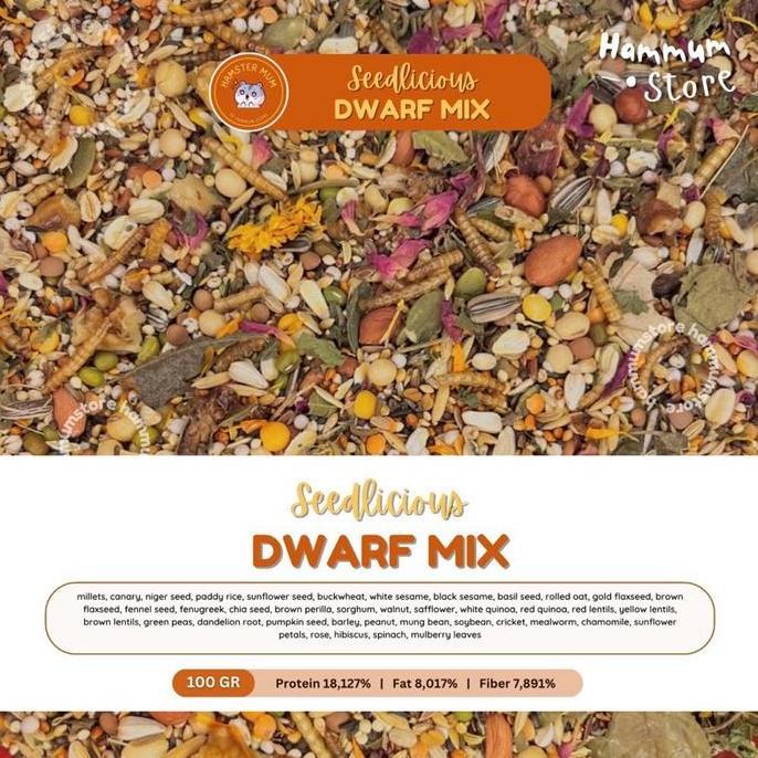 Tarmijahseller - Seedlicious Seedmix Makanan Hamster Dwarf | Makanan Hamster Syrian | Seedmix Hamste