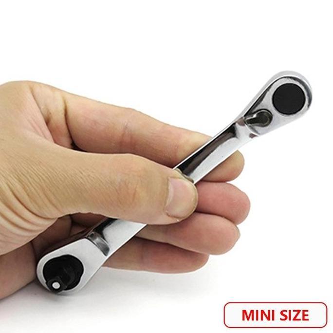TERLARIS MINI RATCHET SOCKET 2 IN 1 SP / KUNCI SOK 6.35MM PAS RING L