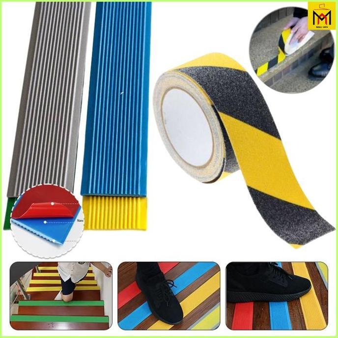 Lengkapdisini- Lakban Tangga Lantai Stiker Perekat Non Slip Safety Anti Licin