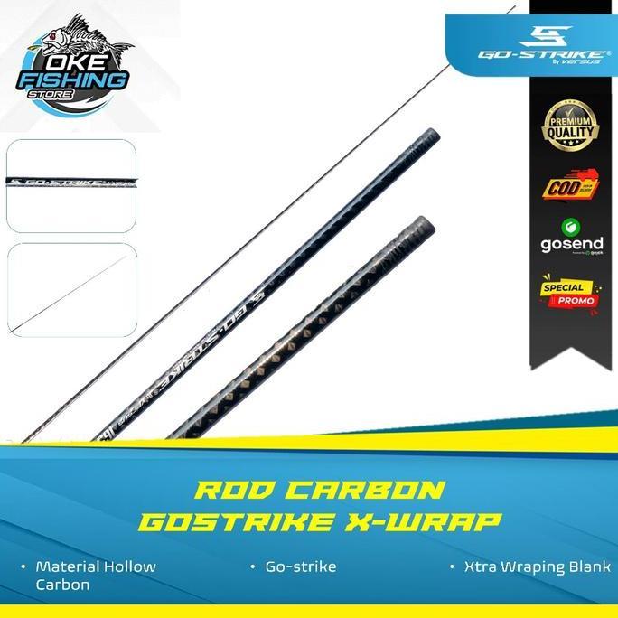 TERMURAH - Blank Rod Carbon GostrikeVersus X-WRAP Xtra Wrapping, Hollow Carbon