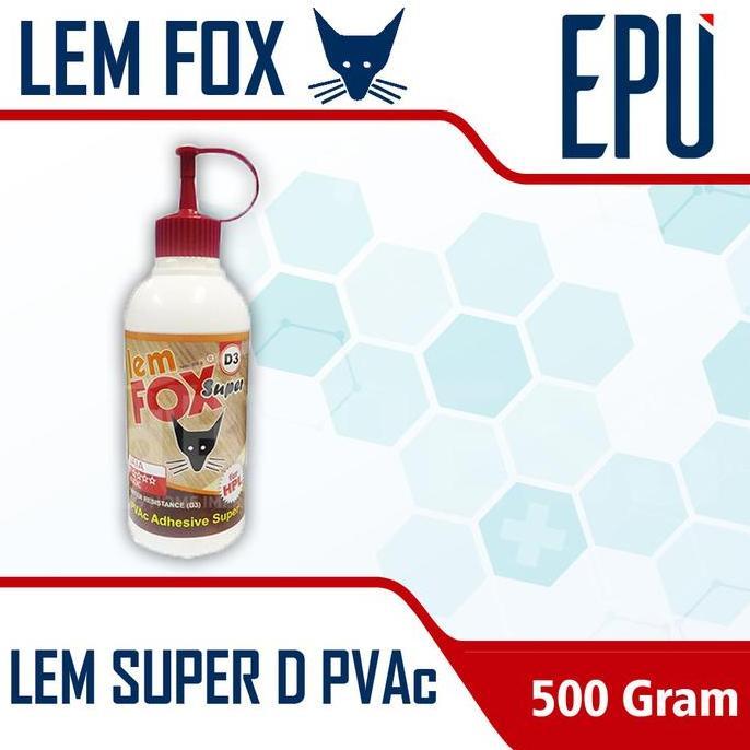 Lengkapdisini- Lem Fox Pvac Super D Lem Fox Super D 500Gr Lem Kayu Lem Tahan Air