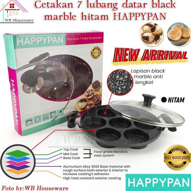 HAPPYPAN Cetakan martabak mini 7 lubang marble anti lengket / Cetakan martabak mini / cetakan kue