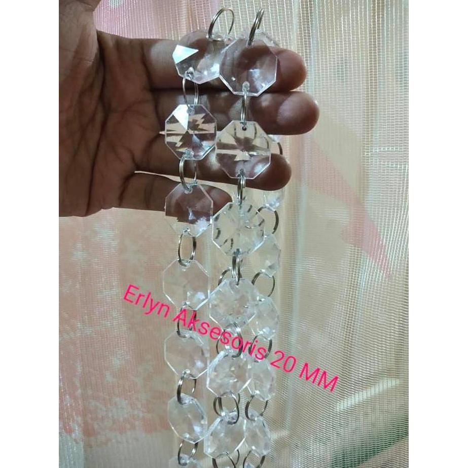 Ready PAKET KRISTAL AKRILIK 16/18/20MM/BANDUL UNTUK MERONCE/Kristal akrilik