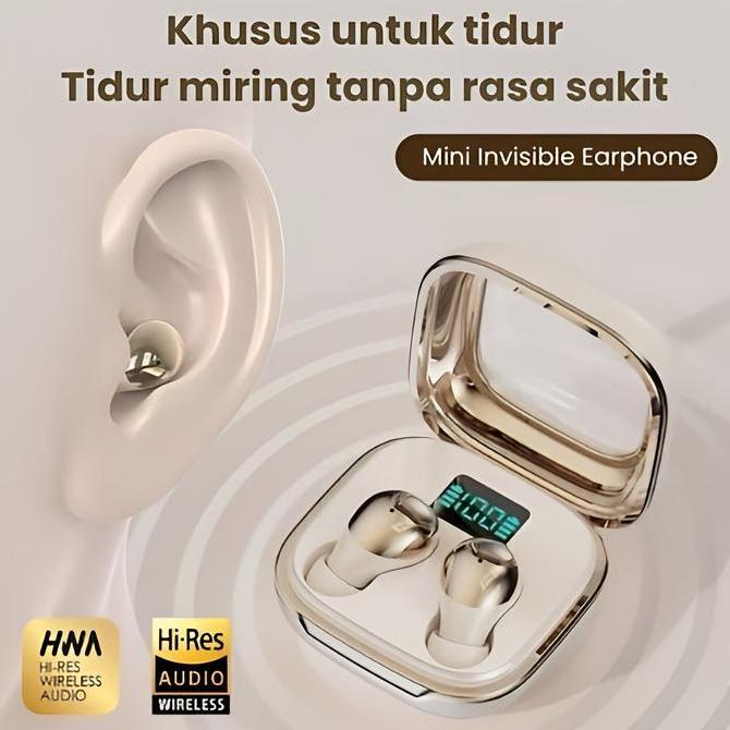 Promo Mini Earphone In-Ear Sleep Invisible Wireless Bluetooth Headphone Bluetooth 5.4 Ultra Kecil Ta