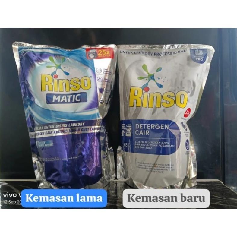 Rinso Matic Professional Deterjen Laundry Kiloan Cair 1.65L Rinso Cair Matic 1.65L rinso matic cair 