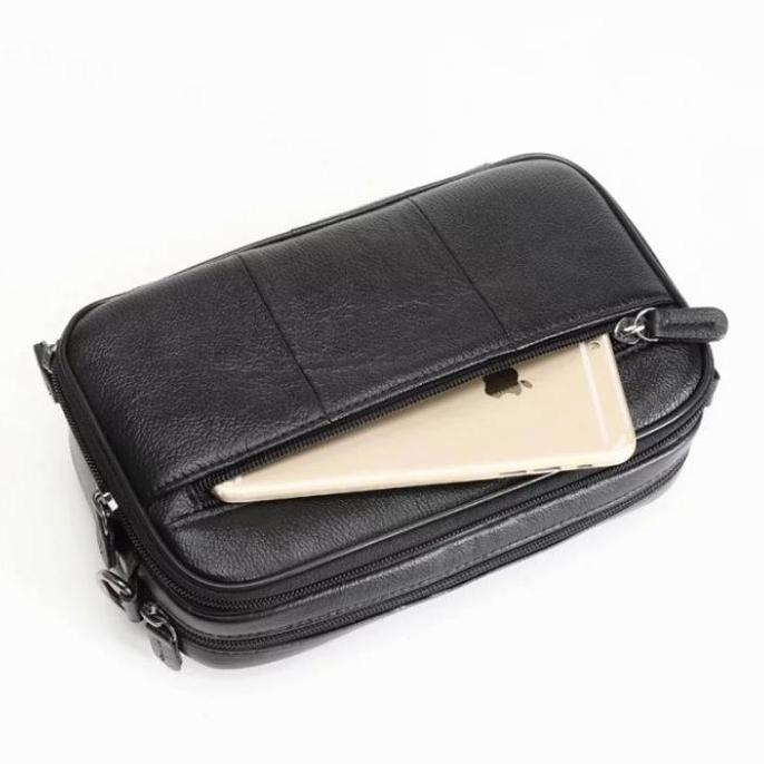 Clutch Pria Handbag Pria Tas Tangan Kulit Asli Terbaru Tas Genggam Pria Coklat