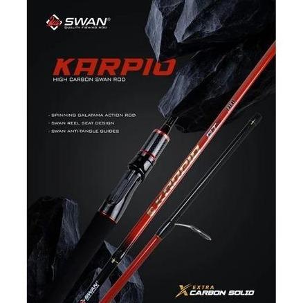 TERMURAH - Joran swan karpio solid carbon 180cm GT pro bervarian - joran pancing swan