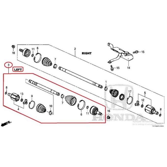 Drive Shaft / As Roda Assy Honda Mobilio 2014-2023 Original