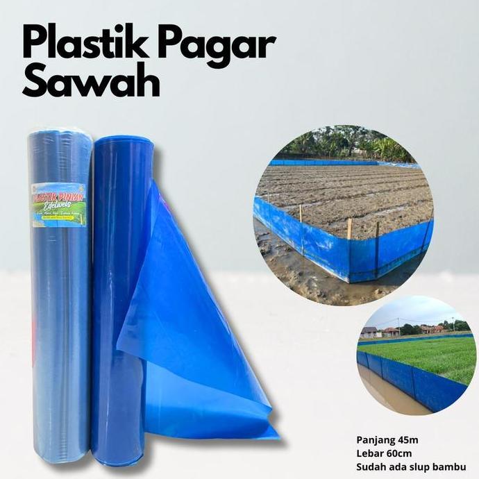 BEBAS ONGKIR - Plastik Pagar Sawah Pinian Anti Hama & Tikus dengan Slup Bambu Plastik Fiber Pagar Sa