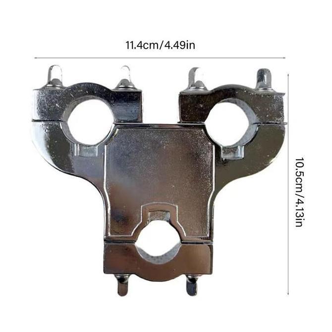 ZHURATMI Dudukan Drum Three Hole / Clamp Rak Drum / Clip Drum 3 Eye PROTOK
