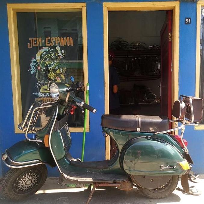 Back rack plus tas Vespa px exlusive excel dll vespa klasik