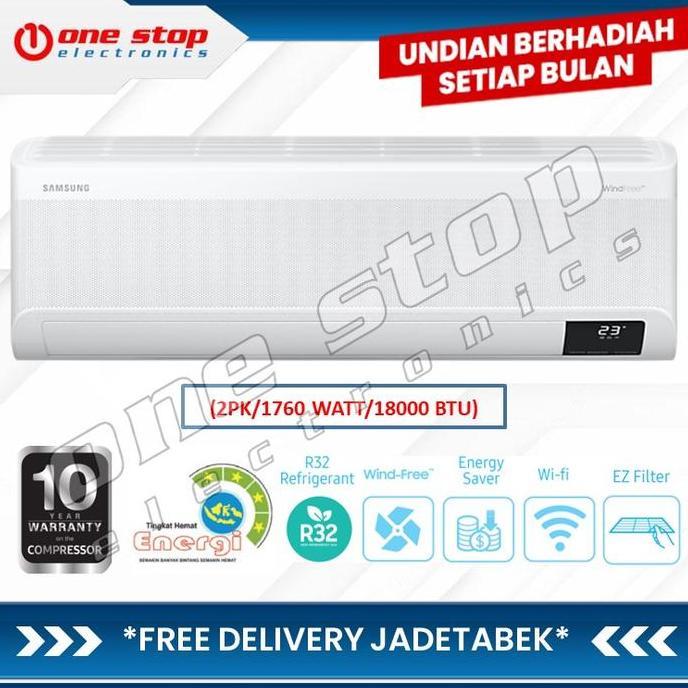 Terlaris Samsung Ar18Byfanwknse Ac Windfree Lite W/ Digital Inverter 2Pk