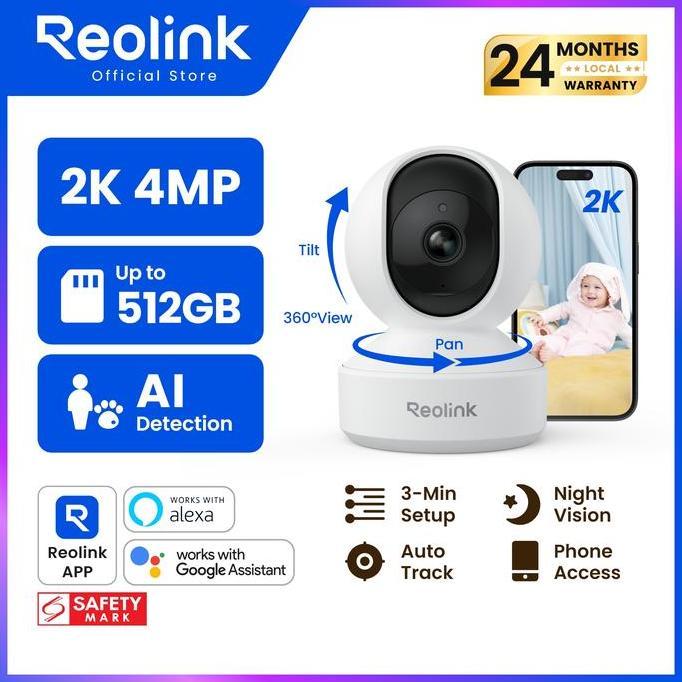 REOLINK E1 Series Pan Tilt Zoom Indoor Outdoor CCTV rumah