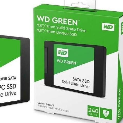 SSD WD Green 240GB - SATA 2.5" 7mm - 3D NAND SSD - Garansi 3 Tahun