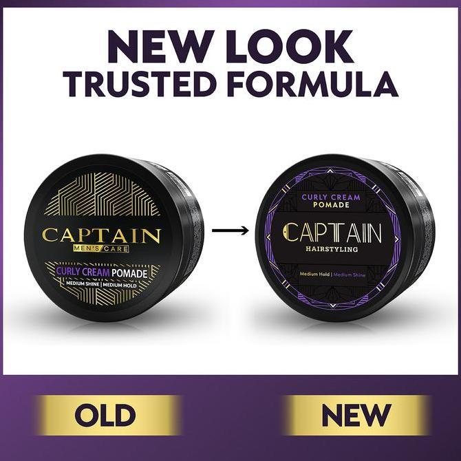 Nurse- Captain Hairstyling Curly Cream Pomade 30Gr / Pomade Pria / Medium Hold / Medium Shine / Mois