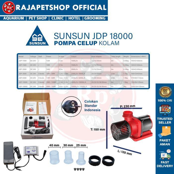 WATER PUMP SUNSUN JDP 18000 POMPA CELUP KOLAM AQUARIUM