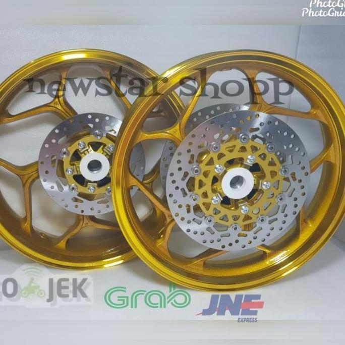 Velg axio R15 v2 tri disc tapak lebar + disc depan 2 belakang 1 pnp