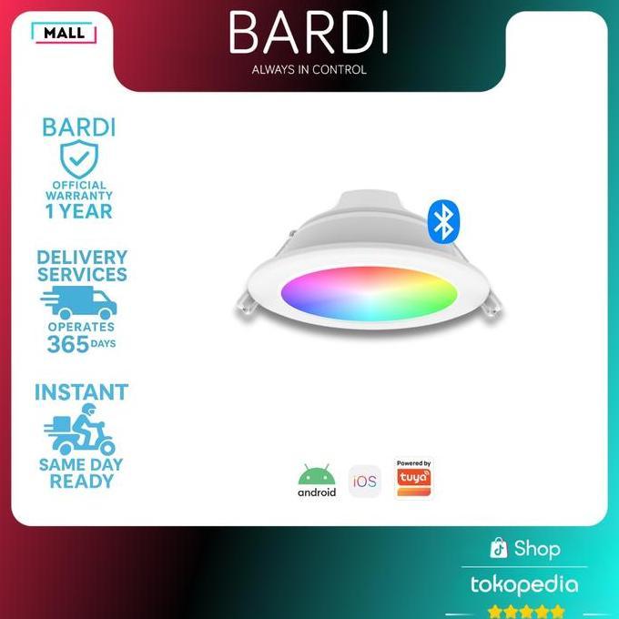 Litcx- Bardi Smart Beacon Panel Downlight 8W Rgbww Bluetooth Lampu