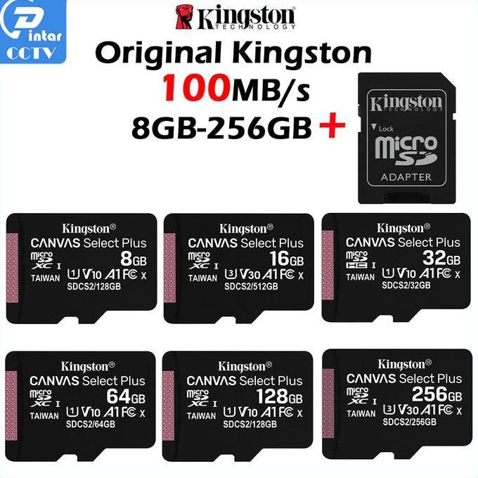 Jresome.Idde - Original Kingston Sdcs2 Memory Card Canvas Select Plus Micro Sd 8Gb 16Gb 32Gb 64Gb 12