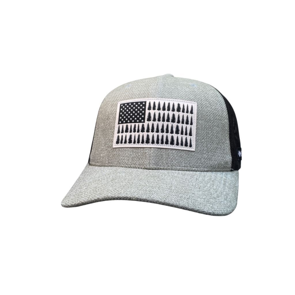 Topi Cap Trucker Colum Black Light Grey Second Original Murah