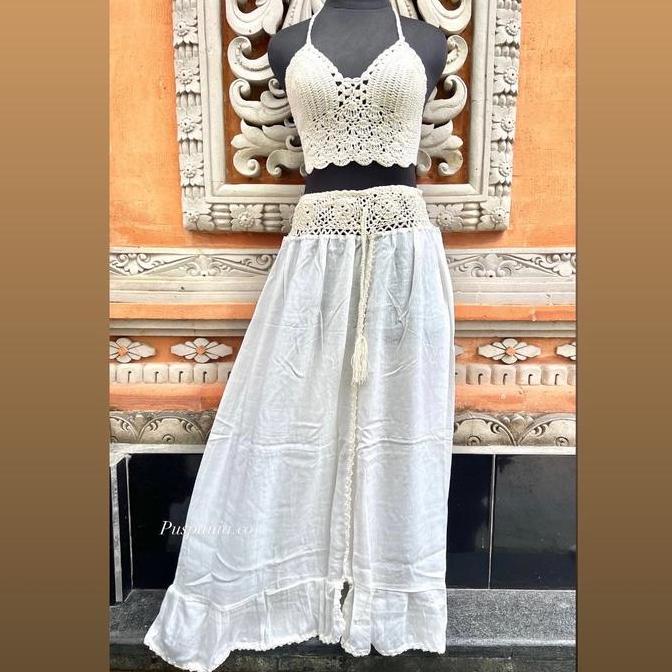 bella set bikini rajut model summer wear Rok rajut| crochet Bali
