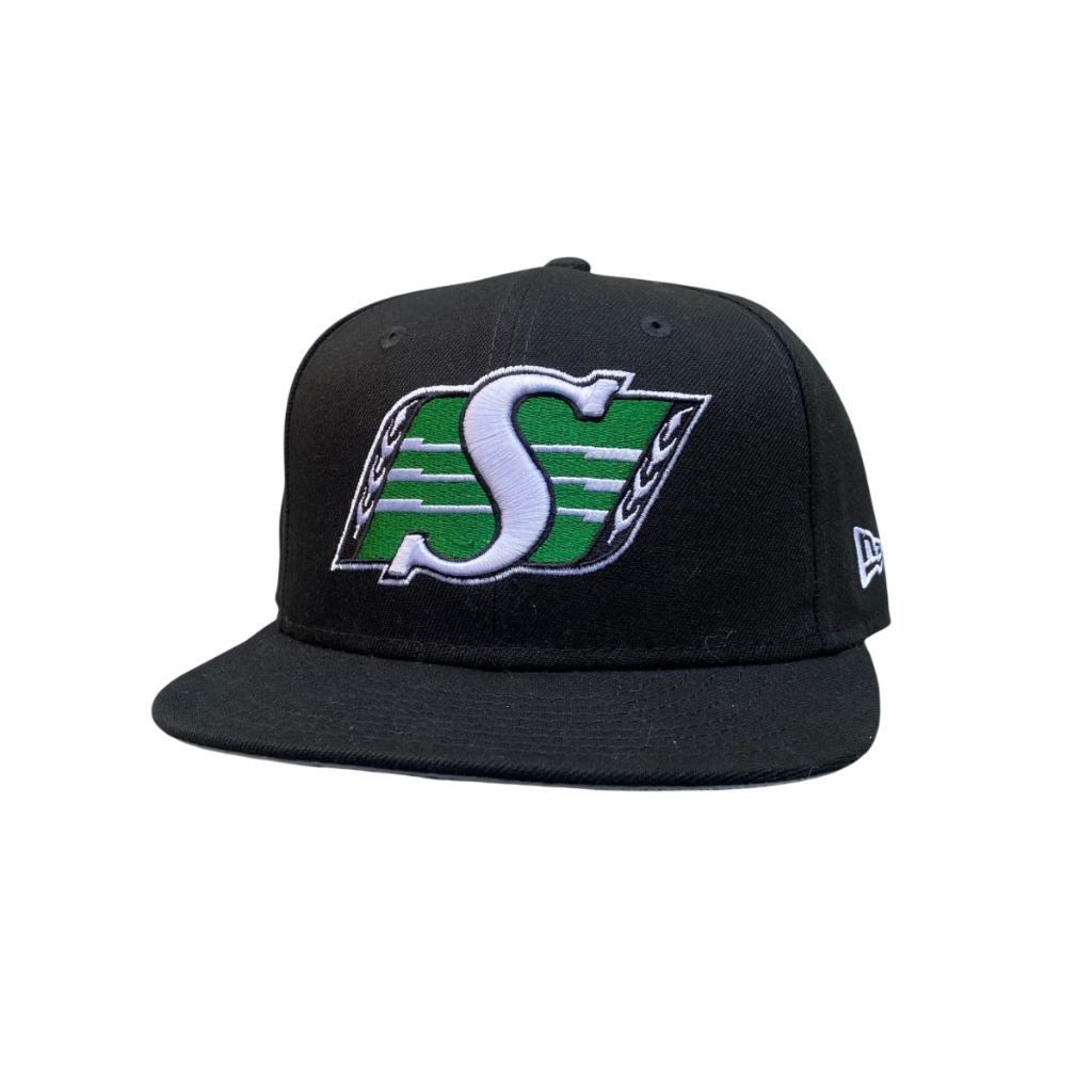 Topi Snapback 59Fifty Era Canada Football League Saskatchewan Black Second Original Murah