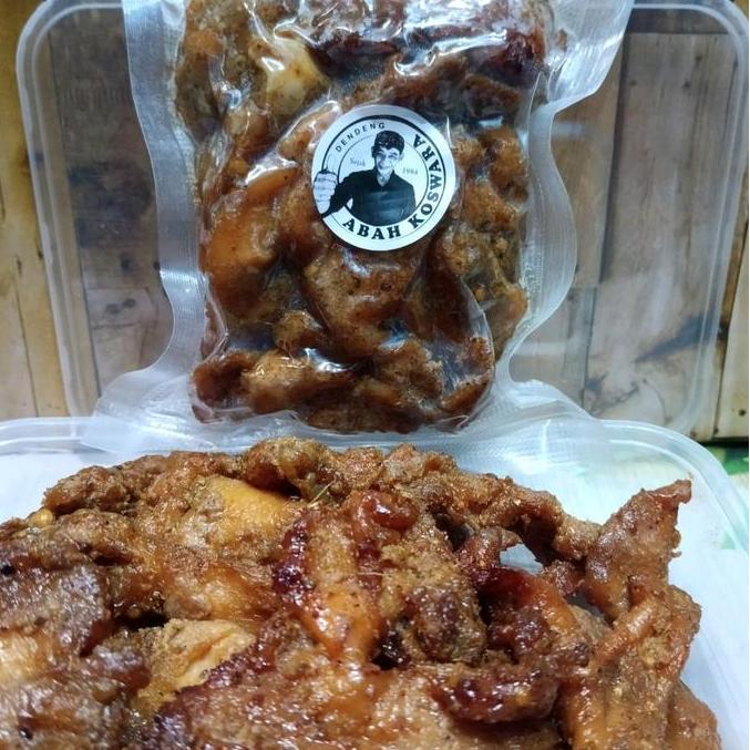 SAFRINAAAA5 - DENDENG DAGING AYAM 250-500GRAM ABAH KOSWARA KHAS BANDUNG GORENG SAPI PEDAS MANIS FOOD