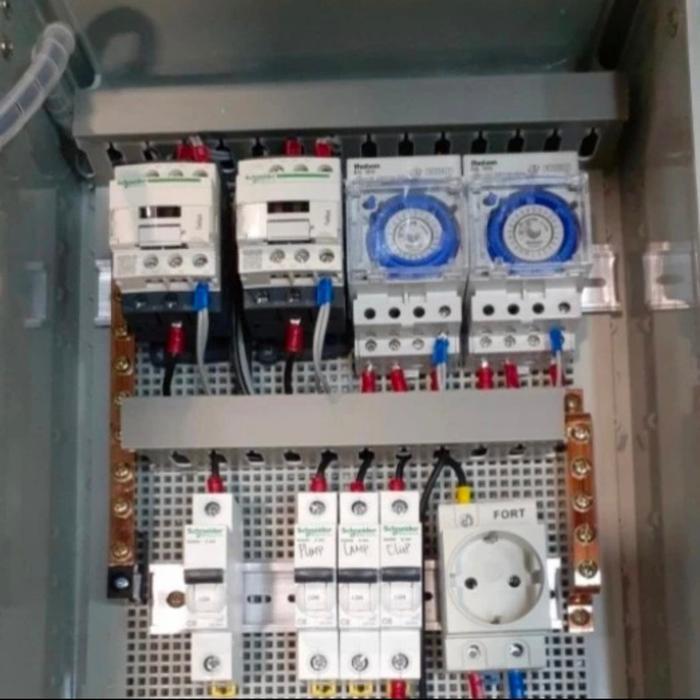 Panel Pompa kolam Renang dan Lampu - set komplit Box panel