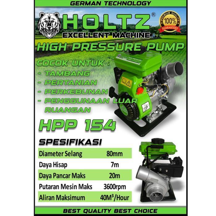 HOLTZ HPP154 Mesin Pompa Air Sawah Irigasi 1.5" 1,5" Water Pump Pompa Alkon Mini 4 tak Alkon KEONG S