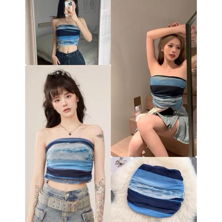 Kemben Cup Bra Top Style Korean - Tanktop Cup Bra Tanpa Tali - Atasan Crop Top (T380)