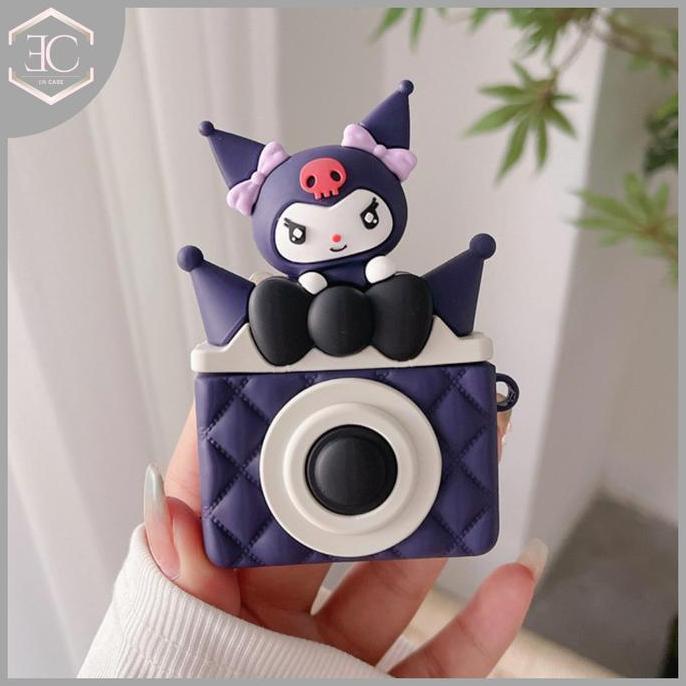 Case Airpods Kuromi Camera Case Casing Airpods 1 2 3 Kuromi Lucu