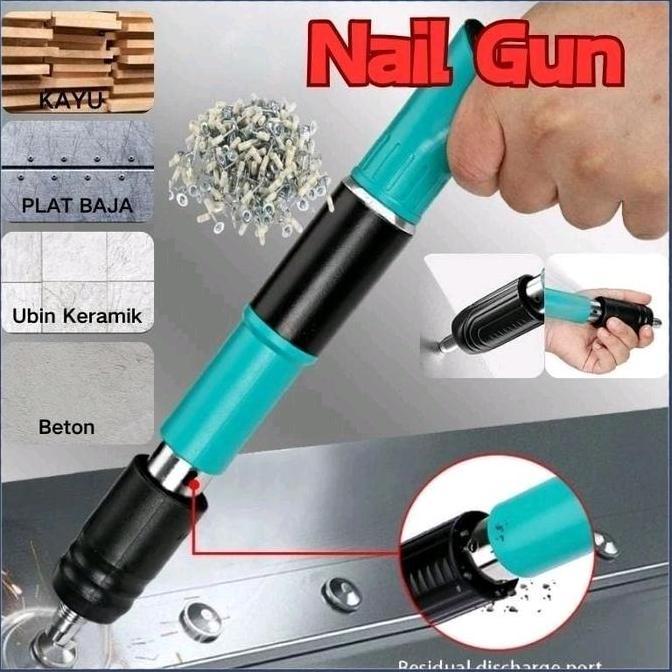 AQZEVUN Alat Tembak Paku Ramset Gun Mesin Tembak Paku Beton Nail Gun