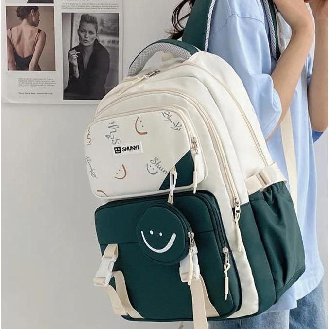 Tas Ransel Sekolah Anak Banyak Bonus / Tas Sekolah Anak SMP SMA / Backpack Anak Remaja Korea Style T