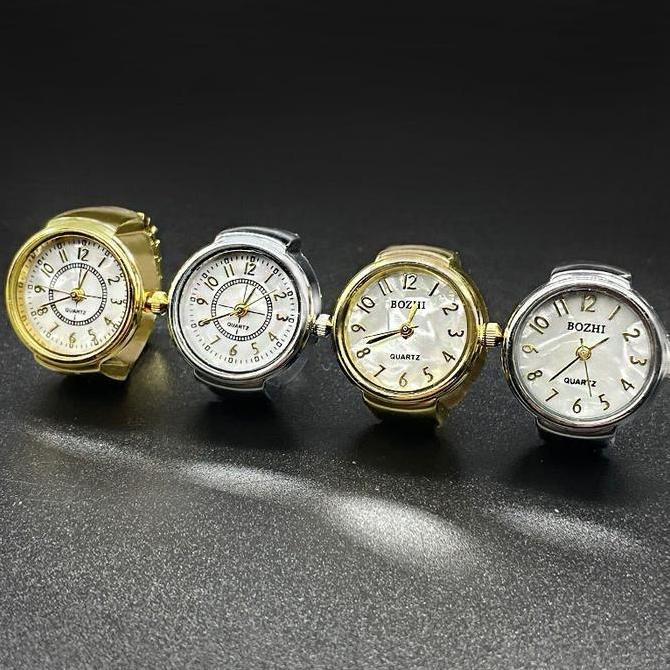 AQZEVUN Jam Cincin Hidup Super Keren/ Jam Cincin Pria Dan Wanita/Jam Cincin Jari Jam Cincin Mini Ter