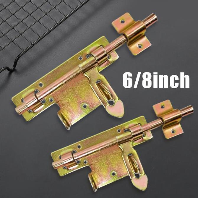 OTNEUDA 6/8inch Grendel Gembok Besar Selot Pagar Besi Grendel Dan Gembok